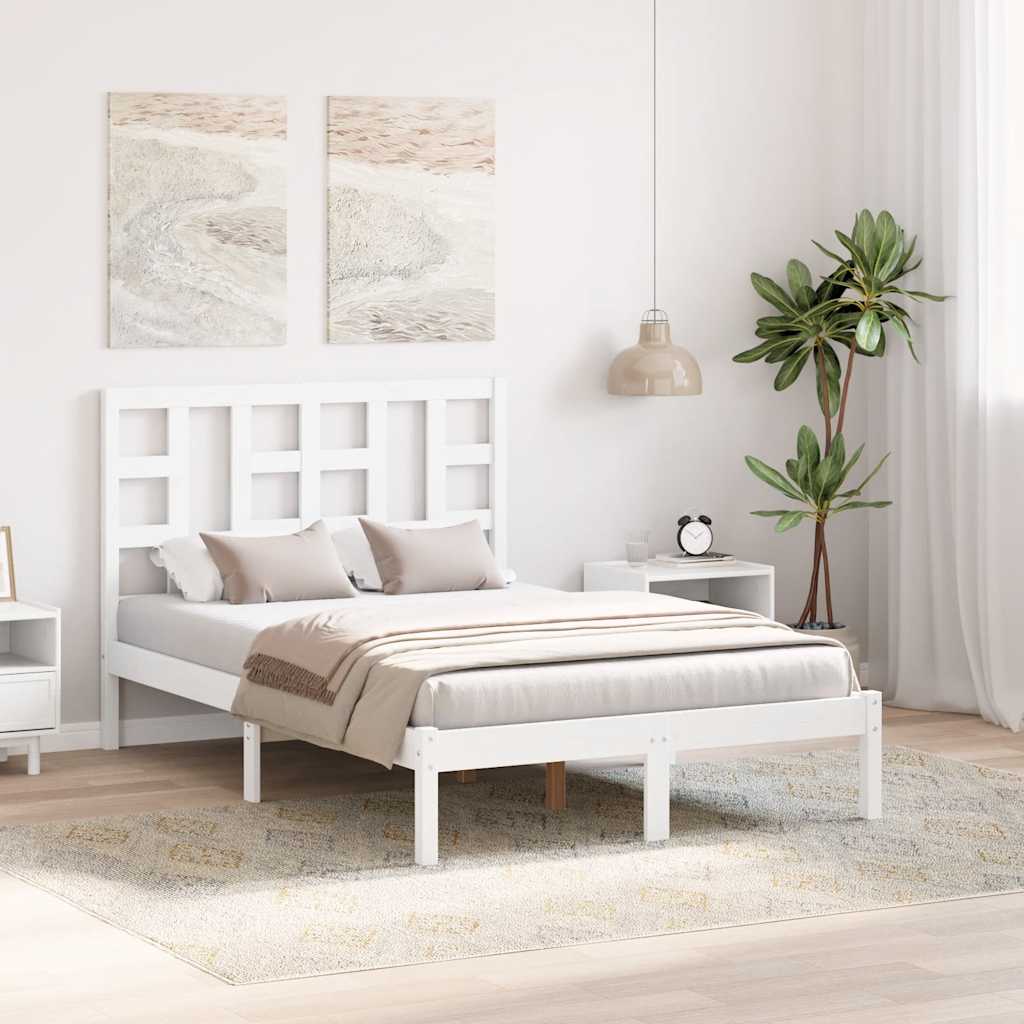 Giroletto Bianco in Legno Massello 120x190 cm Small Double