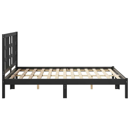 Giroletto Nero in Legno Massello 140x190 cm | homemem39