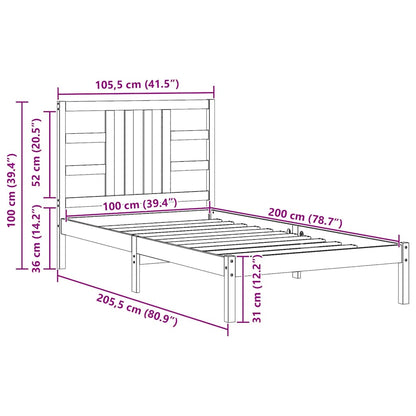 Giroletto Bianco in Legno Massello 100x200 cm