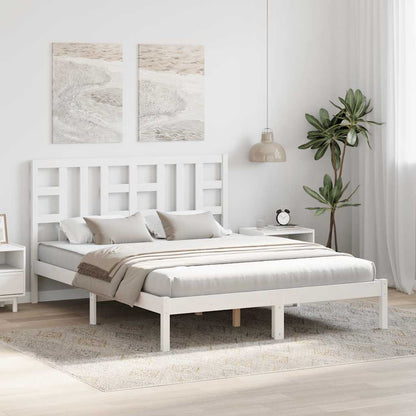 Giroletto Bianco in Legno Massello 150x200 cm King Size | homemem39