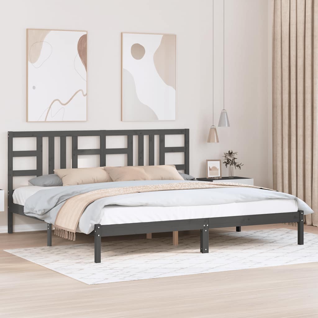 Giroletto Grigio in Legno Massello 200x200 cm | homemem39