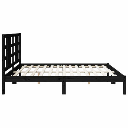 Giroletto Nero in Legno Massello 200x200 cm | homemem39