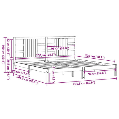 Giroletto Nero in Legno Massello 200x200 cm