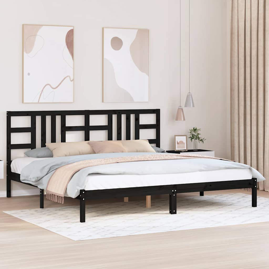 Giroletto Nero in Legno Massello 200x200 cm