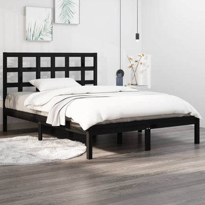 Giroletto Nero in Legno Massello 140x190 cm | homemem39
