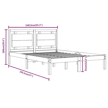 Giroletto Bianco in Legno Massello 135x190 cm Double