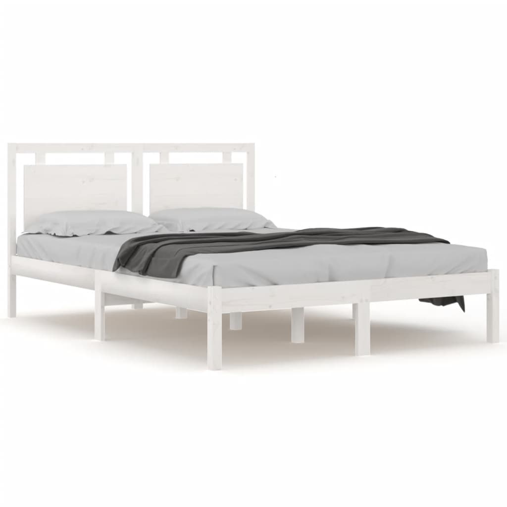Giroletto Bianco in Legno Massello 160x200 cm | homemem39