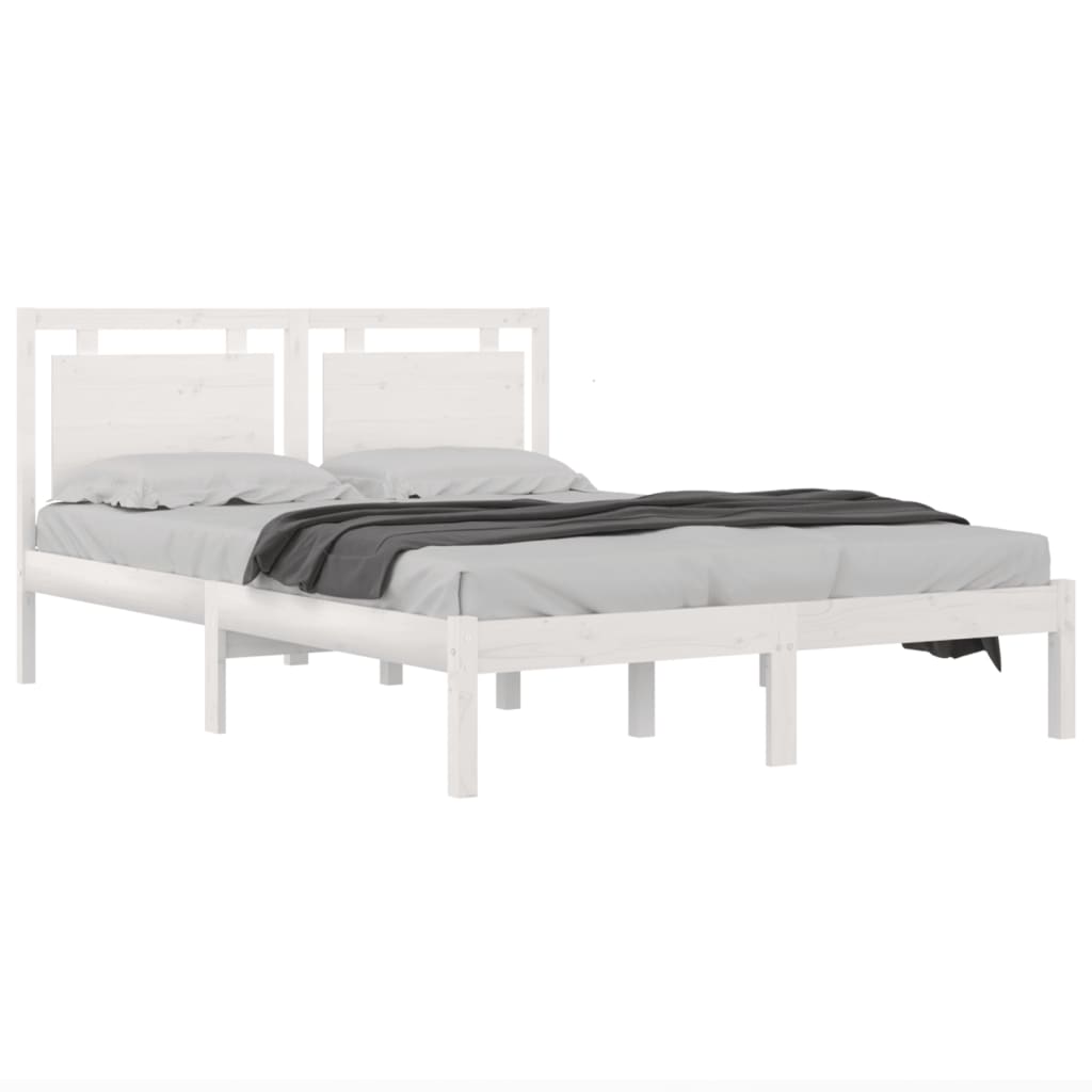Giroletto Bianco in Legno Massello 160x200 cm | homemem39