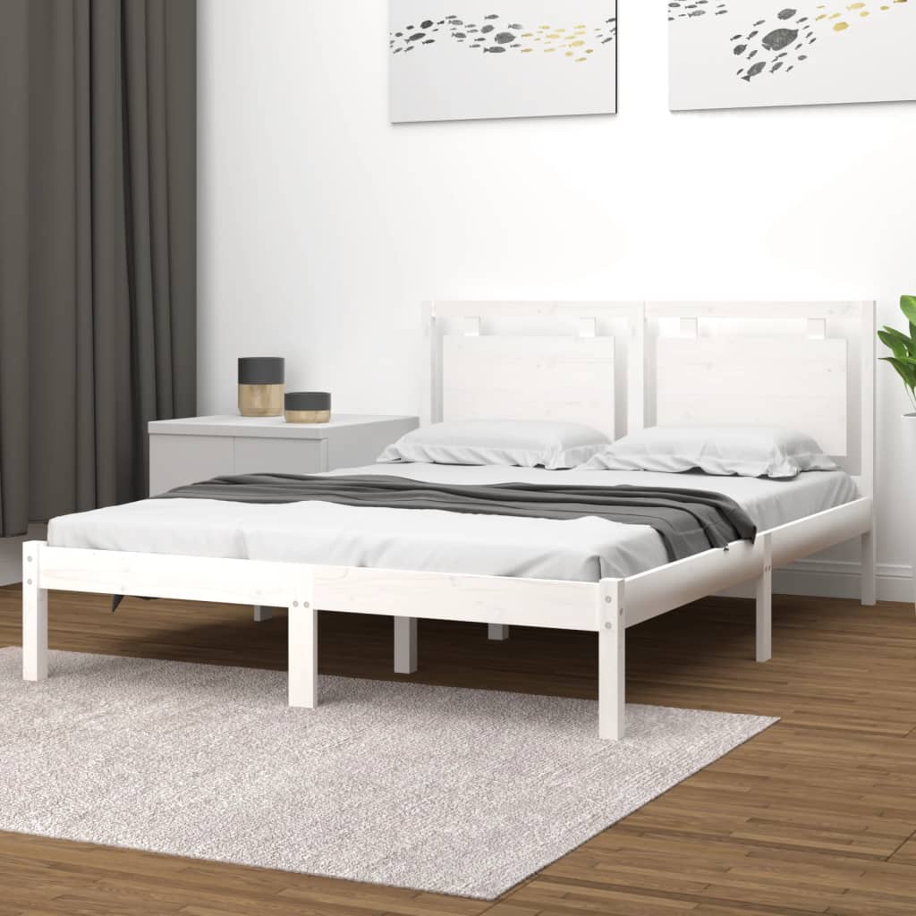 Giroletto Bianco in Legno Massello 200x200 cm | homemem39