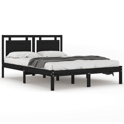 Giroletto Nero in Legno Massello 200x200 cm | homemem39