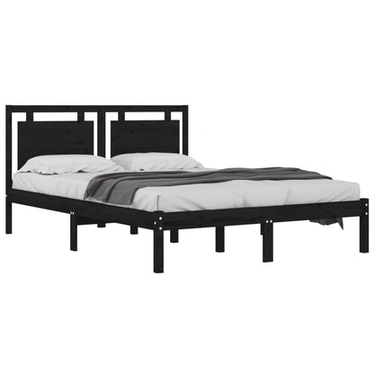 Giroletto Nero in Legno Massello 200x200 cm | homemem39