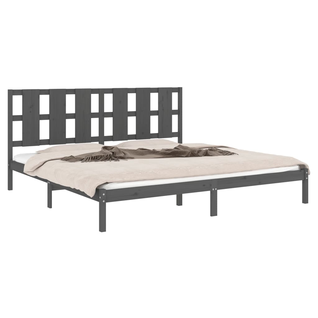 Giroletto Grigio in Legno Massello di Pino 200x200 cm | homemem39
