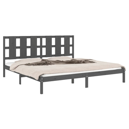 Giroletto Grigio in Legno Massello di Pino 200x200 cm | homemem39