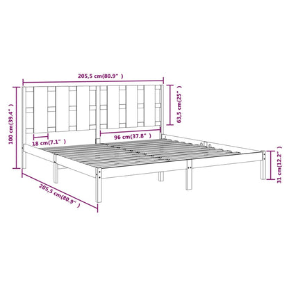 Giroletto Grigio in Legno Massello di Pino 200x200 cm | homemem39