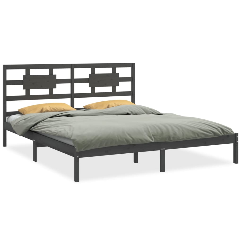 Giroletto Grigio in Legno Massello 200x200 cm | homemem39