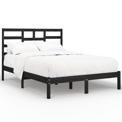 Giroletto Nero in Legno Massello 140x190 cm | homemem39