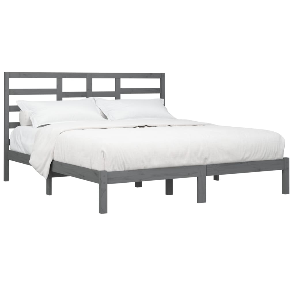 Giroletto Grigio in Legno Massello 200x200 cm | homemem39