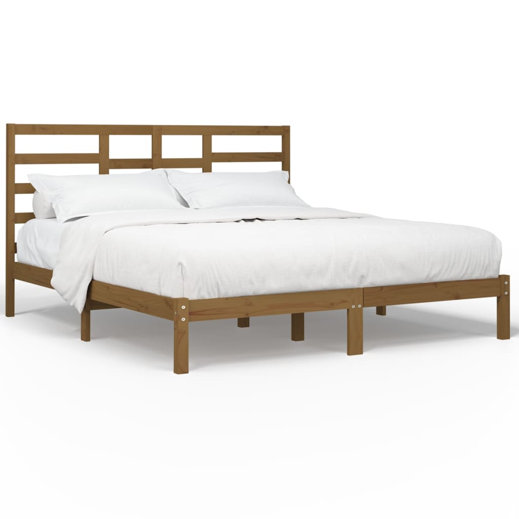 Giroletto senza Materaso Ambra in Legno Massello 200x200 cm | homemem39