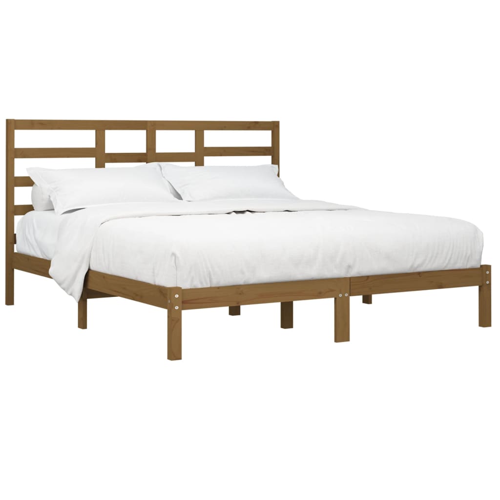 Giroletto senza Materaso Ambra in Legno Massello 200x200 cm | homemem39