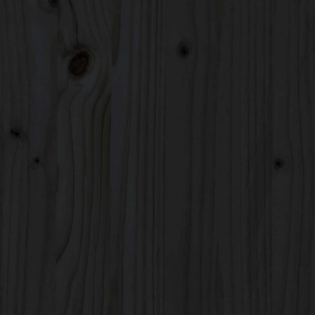 Giroletto in Legno Massello Nero 75x190 cm Small Single | homemem39
