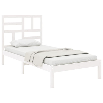 Giroletto Bianco in Legno Massello 75x190 cm Small Single | homemem39