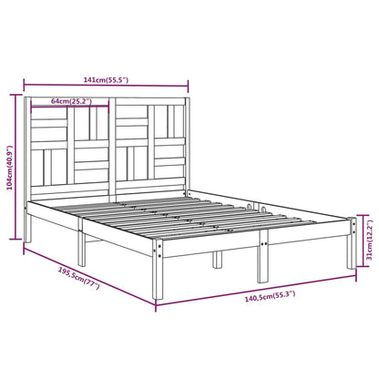 Giroletto Bianco in Legno Massello 135x190 cm Double