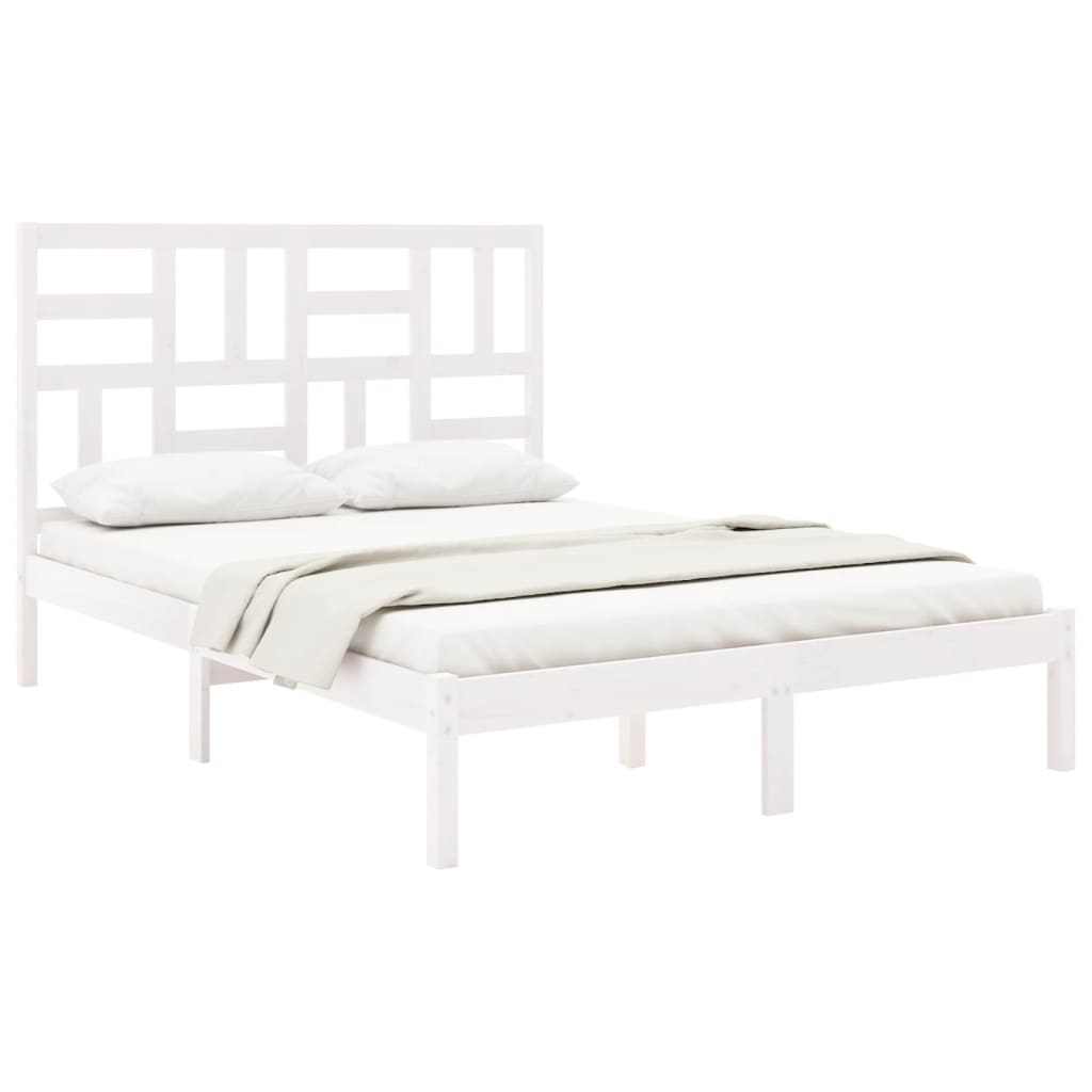 Giroletto Bianco in Legno Massello 140x190 cm | homemem39