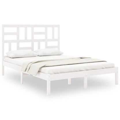 Giroletto Bianco in Legno Massello 150x200 cm King Size | homemem39