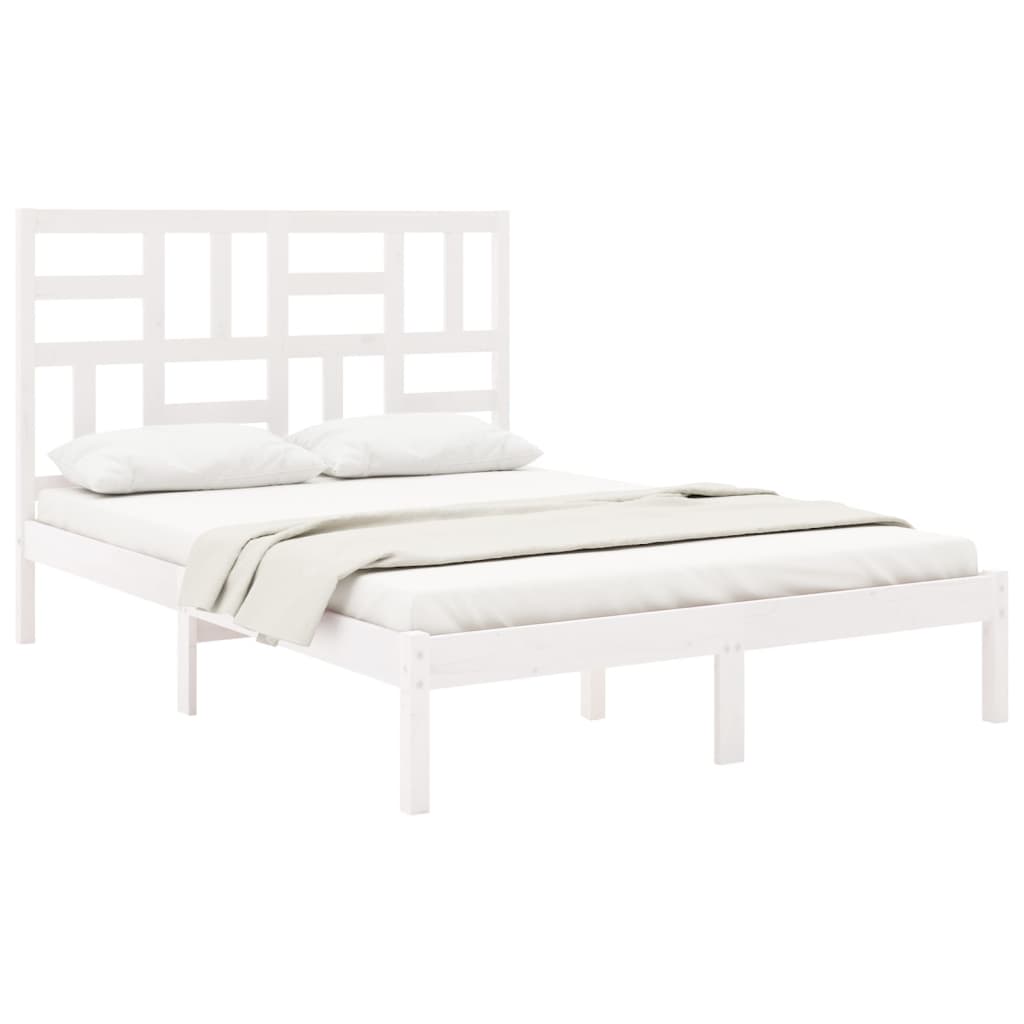 Giroletto Bianco in Legno Massello 150x200 cm King Size | homemem39