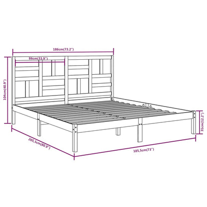 Giroletto senza Materasso in Legno Massello 180x200 cm | homemem39
