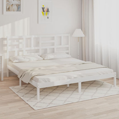 Giroletto Bianco in Legno Massello 200x200 cm | homemem39