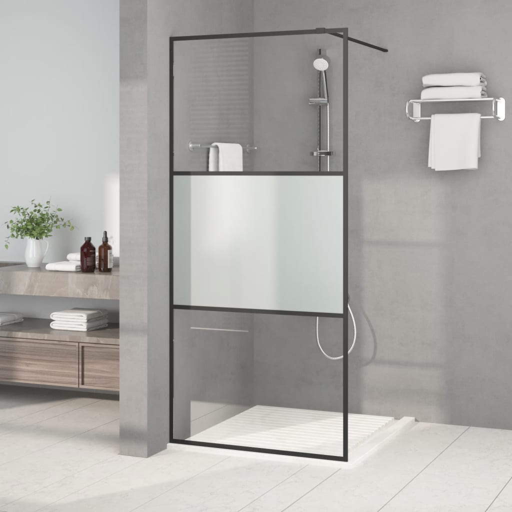 Parete Doccia Walk in 90x195 cm Vetro Semi Smerigliato ESG | homemem39