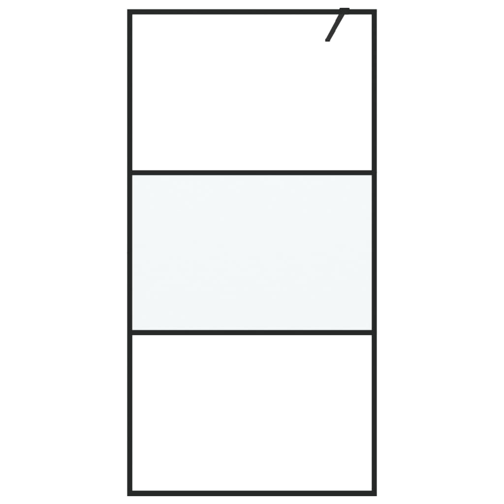 Parete Doccia Walk in 100x195 cm Vetro Semi Smerigliato ESG | homemem39