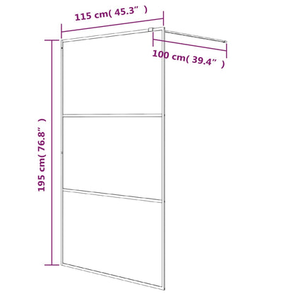 Parete Doccia Walk in 115x195 cm Vetro Smerigliato ESG | homemem39