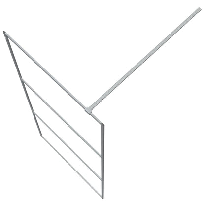 Parete Doccia Walk in Argento 90x195 cm Vetro Trasparente ESG | homemem39