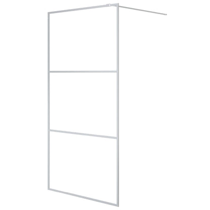 Parete Doccia Walk in Argento 100x195 cm Vetro Trasparente ESG | homemem39