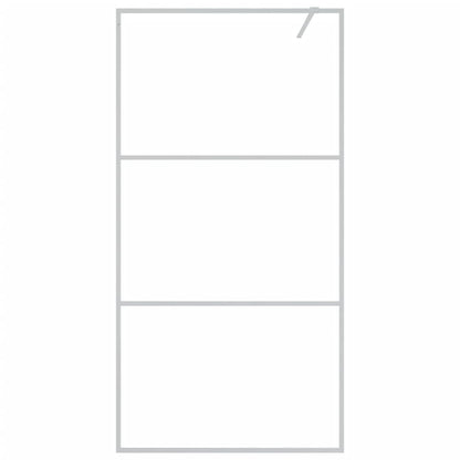 Parete Doccia Walk in Argento 100x195 cm Vetro Trasparente ESG | homemem39