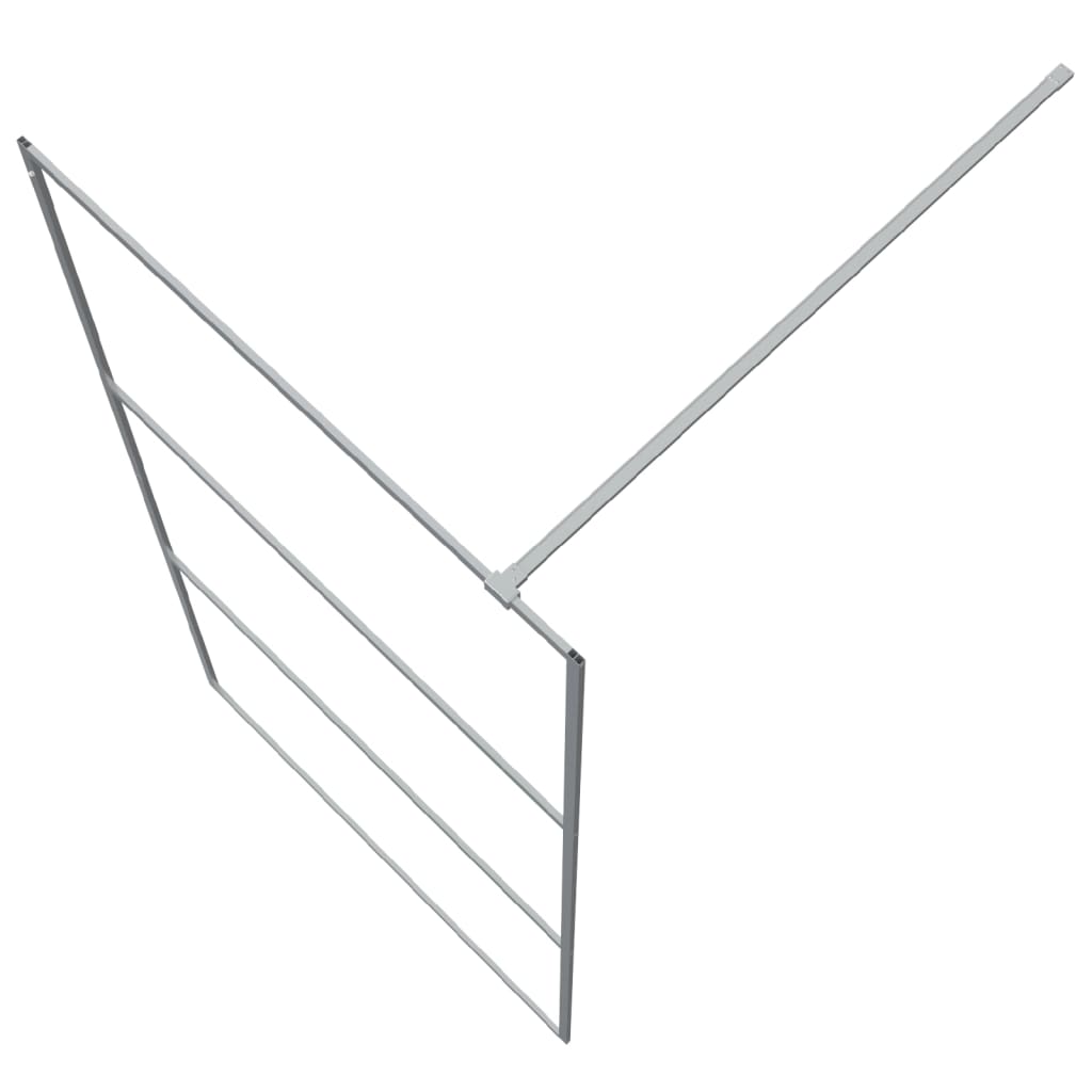 Parete Doccia Walk in Argento 100x195 cm Vetro Trasparente ESG | homemem39