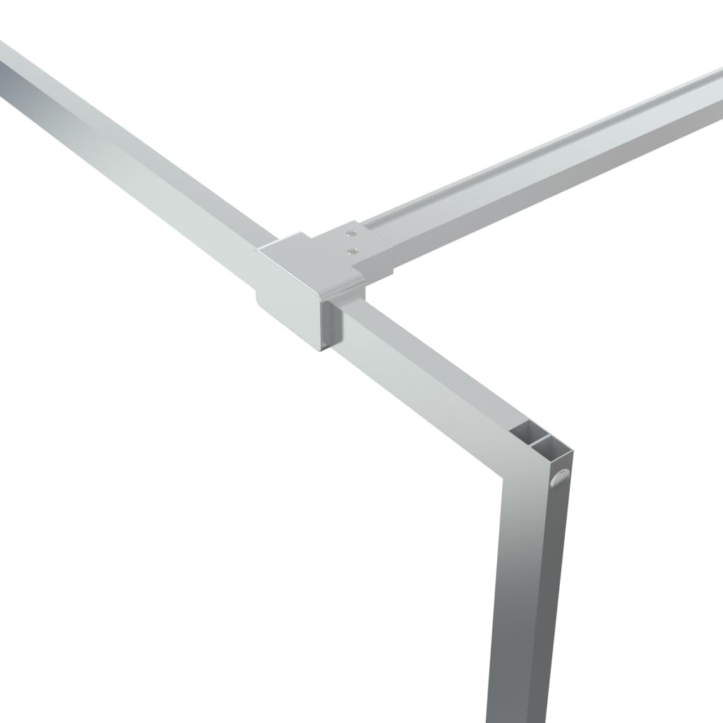 Parete Doccia Walk in Argento 100x195 cm Vetro Trasparente ESG | homemem39
