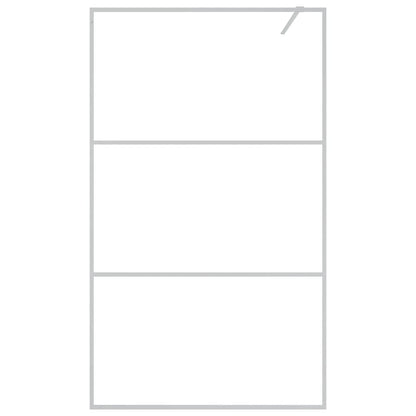 Parete Doccia Walk in Argento 115x195 cm Vetro Trasparente ESG - homemem39