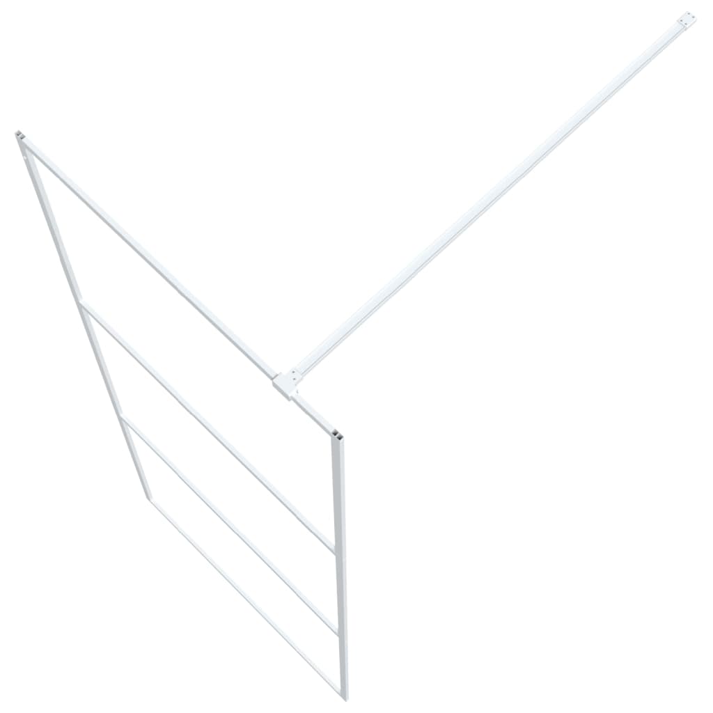 Parete Doccia Walk in Bianca 80x195 cm Vetro Trasparente ESG | homemem39