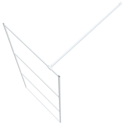 Parete Doccia Walk in Bianca 80x195 cm Vetro Trasparente ESG | homemem39