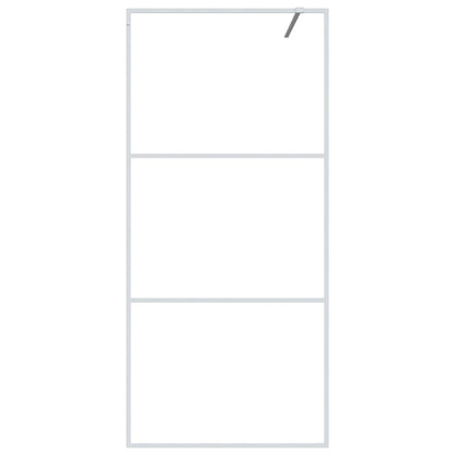 Parete Doccia Walk in Bianca 90x195 cm Vetro Trasparente ESG | homemem39