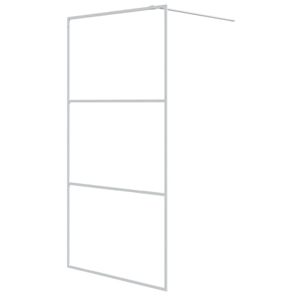 Parete Doccia Walk in Bianca 100x195 cm Vetro Trasparente ESG | homemem39