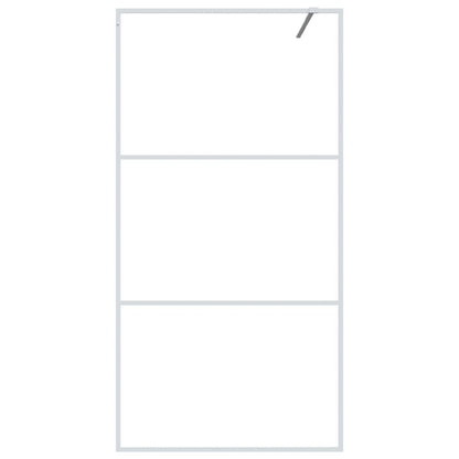 Parete Doccia Walk in Bianca 100x195 cm Vetro Trasparente ESG | homemem39
