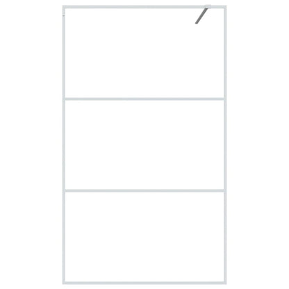 Parete Doccia Walk in Bianca 115x195 cm Vetro Trasparente ESG | homemem39