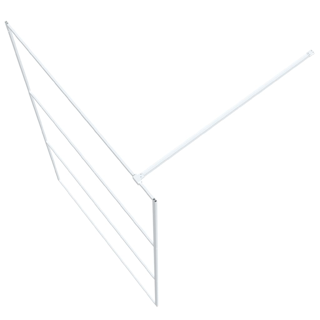 Parete Doccia Walk in Bianca 115x195 cm Vetro Trasparente ESG | homemem39