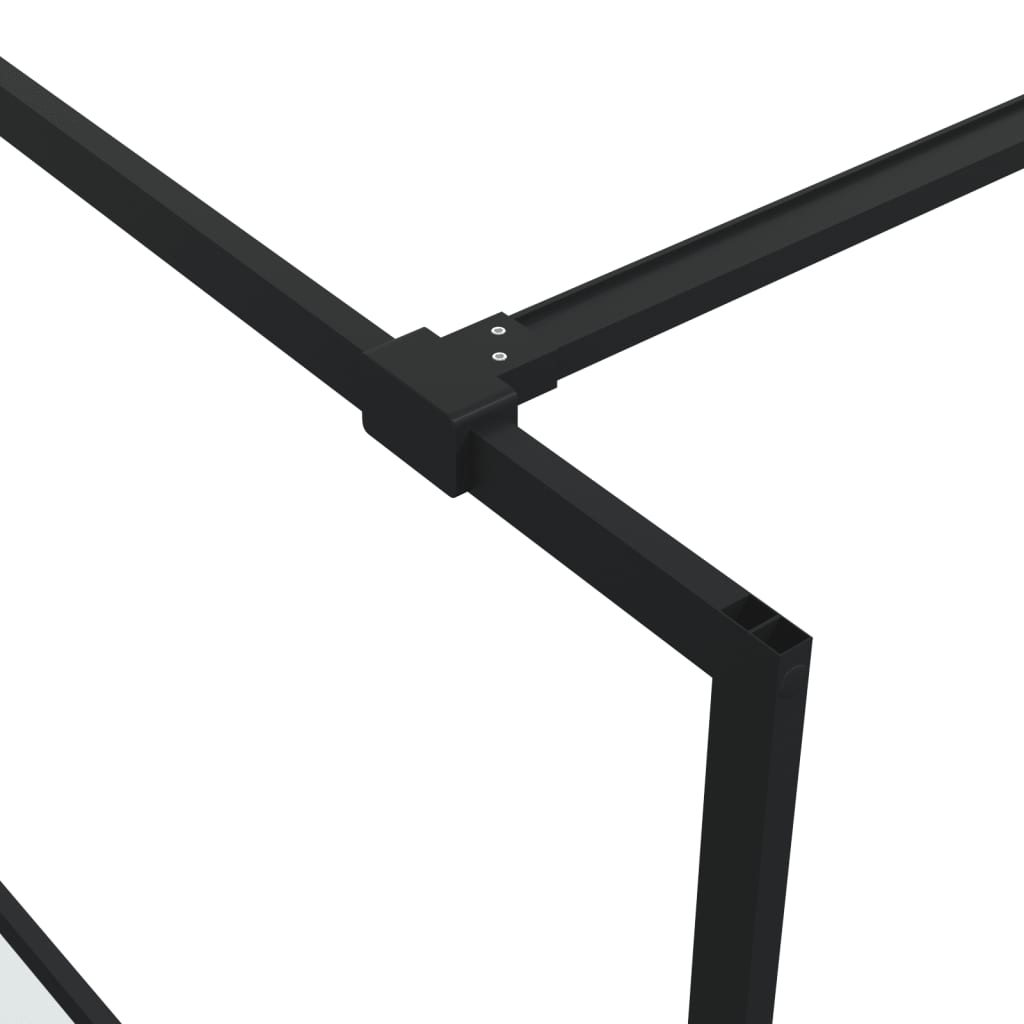 Parete Doccia Walk in Nera 90x195 cm Vetro Semi Smerigliato ESG | homemem39