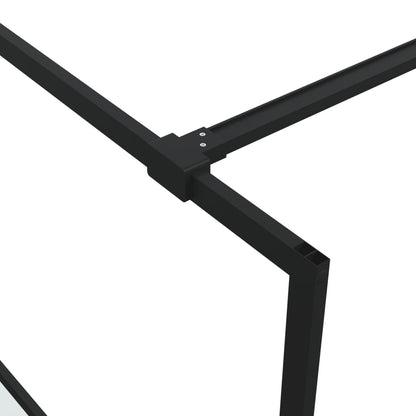 Parete Doccia Walk in Nera 140x195cm Vetro Semi Smerigliato ESG | homemem39