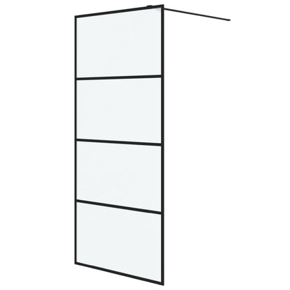 Parete Doccia Walk in Nera 90x195 cm Vetro Smerigliato ESG | homemem39